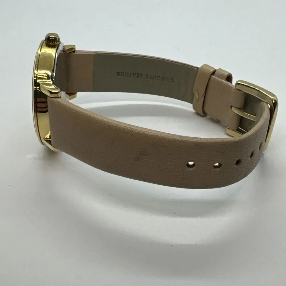 Kate Spade New York Metro 0073 Women's Beige Leather Analog Dial Watch JNA461